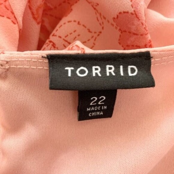 Torrid Sienna Garden Georgette Wrap Dress Floral Flutter Sleeve 22 - Picture 9 of 15